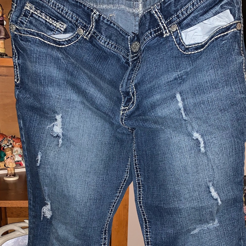 Distressed jeans